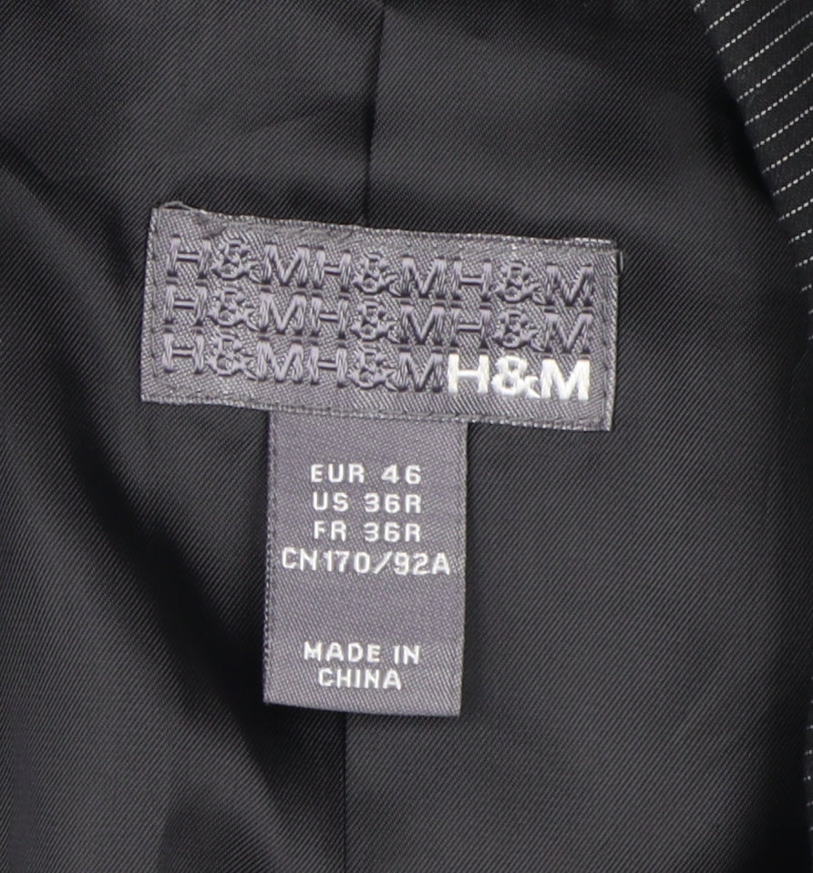 Mens UK Size 36 H&M Regular Black Suit Jacket