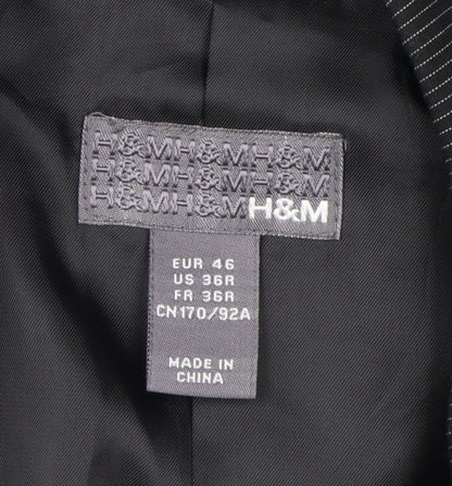 Mens UK Size 36 H&M Regular Black Suit Jacket