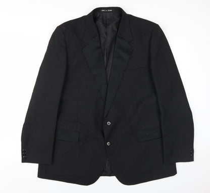 Mens UK Size 46 Dunn & Co Regular Black Suit Jacket