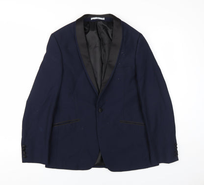 Mens UK Size 38 Burton Regular Blue Suit Tuxedo