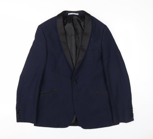 Mens UK Size 38 Burton Regular Blue Suit Tuxedo