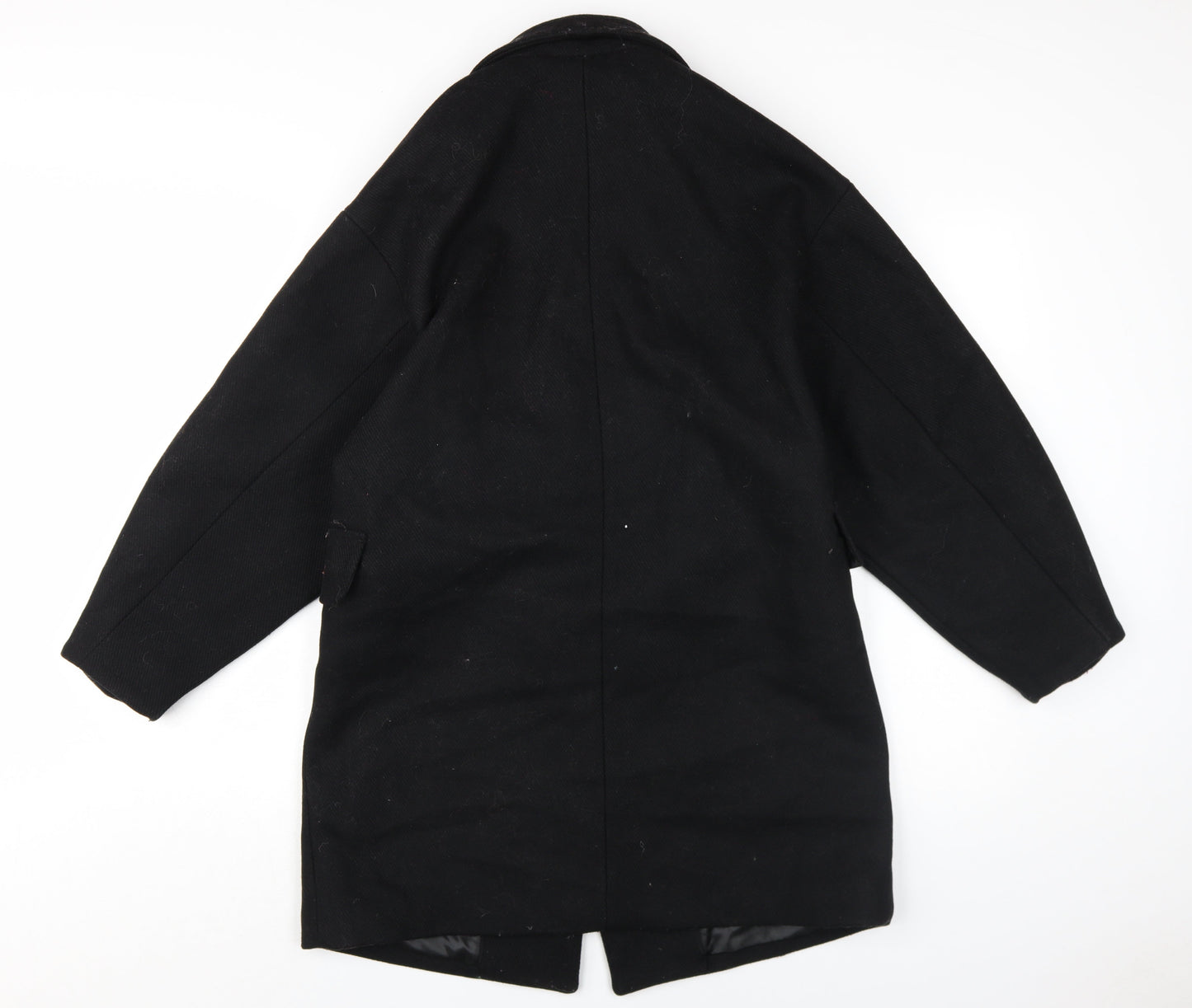 Womens UK Size 12 H&M Black Overcoat