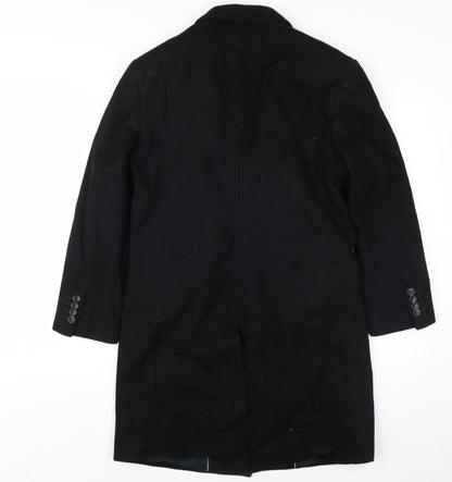 Mens UK Size 16 H&M Black Overcoat