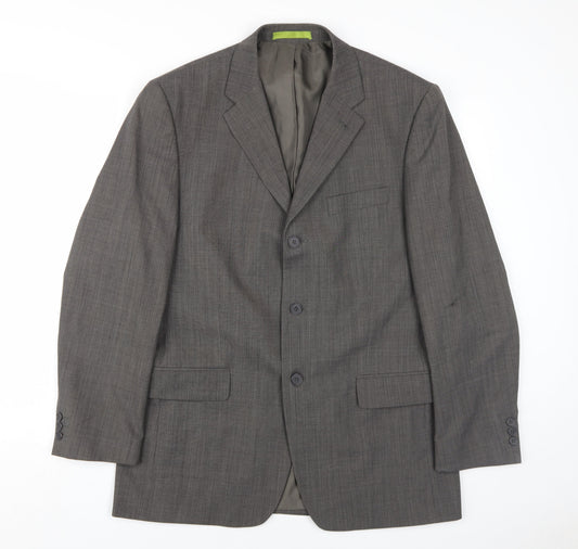 Mens UK Size 40 Burton Regular Grey Suit Jacket