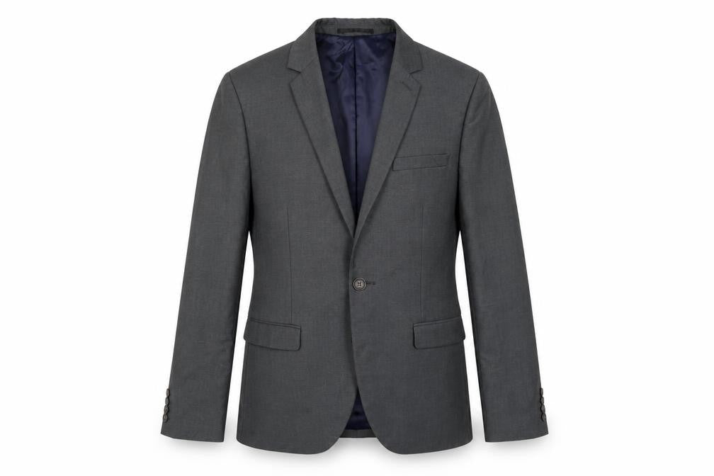 Mens UK Size 34 Topman Regular Grey Suit Jacket
