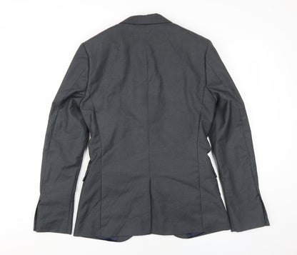 Mens UK Size 34 Topman Regular Grey Suit Jacket