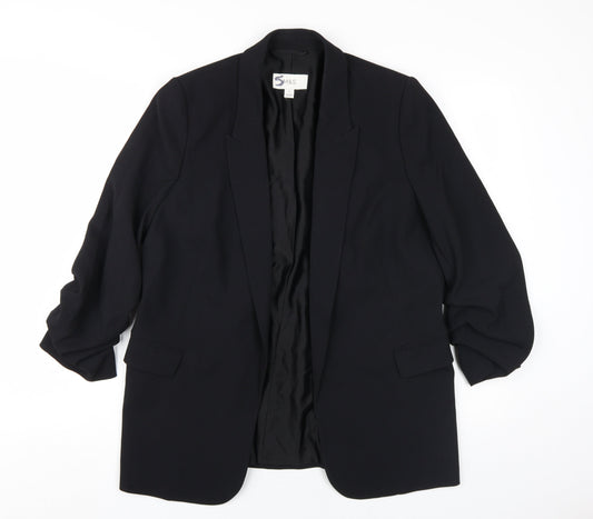 M&S Women's Black Blazer, UK 12, Notch Lapel, Lined
