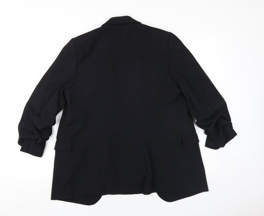 M&S Women's Black Blazer, UK 12, Notch Lapel, Lined