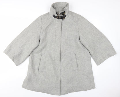 Womens UK Size 14 Zara Grey Overcoat
