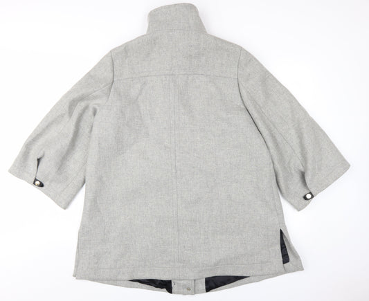 Womens UK Size 14 Zara Grey Overcoat
