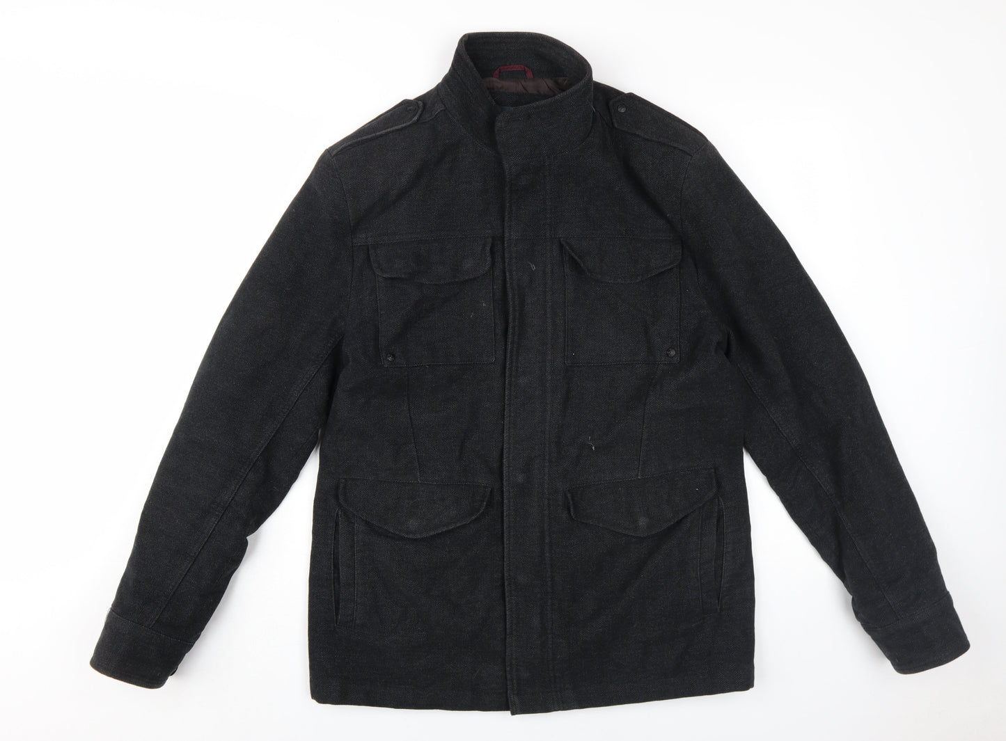 Mens UK Size M NEXT Black Military Jacket