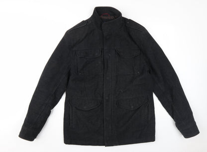 Mens UK Size M NEXT Black Military Jacket