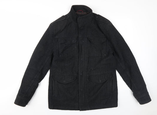 Mens UK Size M NEXT Black Military Jacket