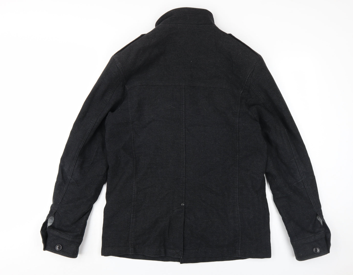 Mens UK Size M NEXT Black Military Jacket