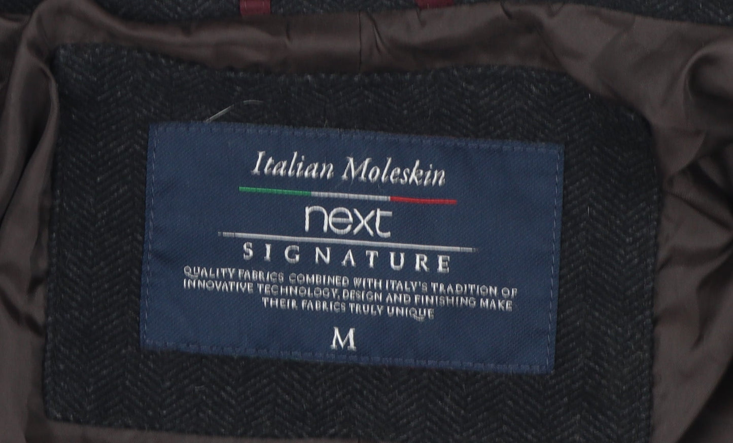 Mens UK Size M NEXT Black Military Jacket