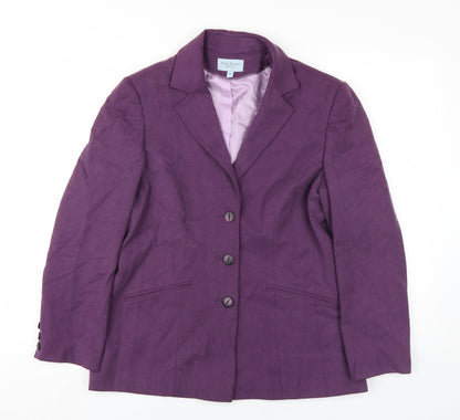 Womens UK Size 12 Anne Brooks Purple Basic Jacket
