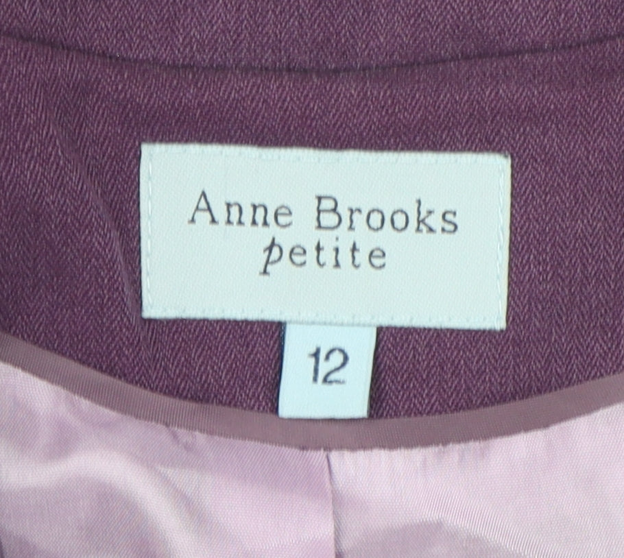 Womens UK Size 12 Anne Brooks Purple Basic Jacket