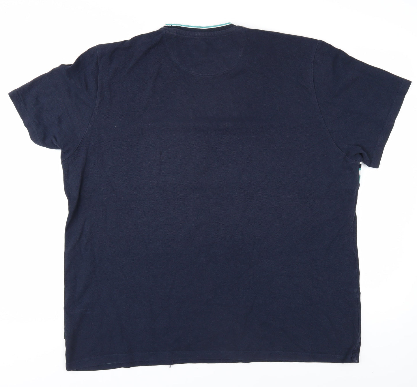 Racing Green Men's XL Blue Striped Crew Neck T-Shirt