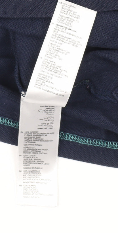 Racing Green Men's XL Blue Striped Crew Neck T-Shirt