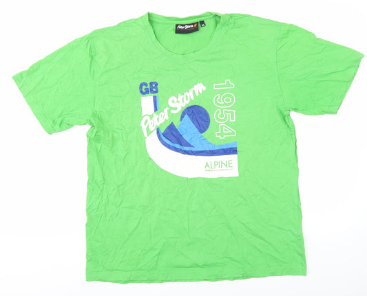 Peter Storm Men's Green XL Retro Graphic T-Shirt