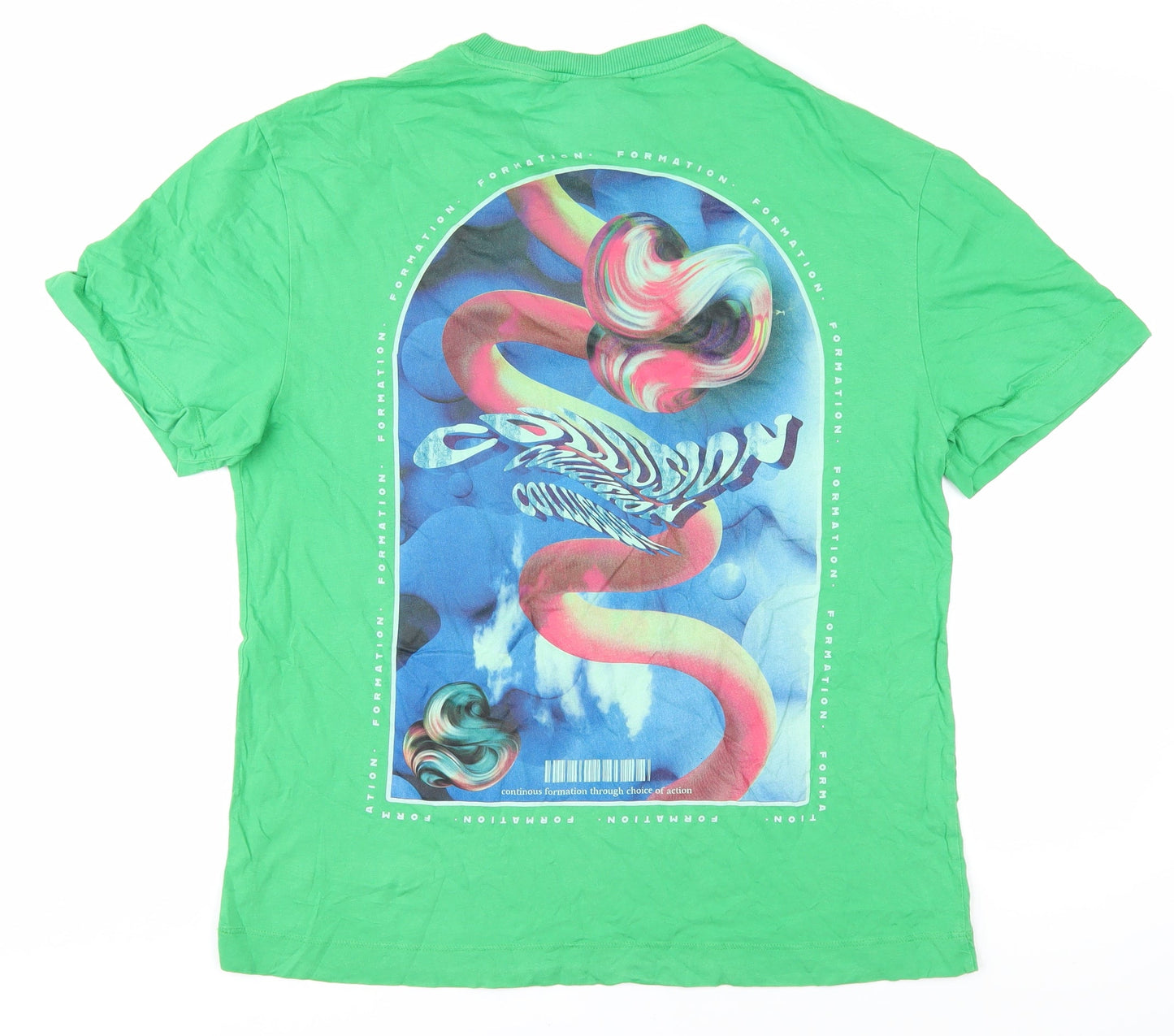 Mens UK Size M COLLUSION Green  T-Shirt