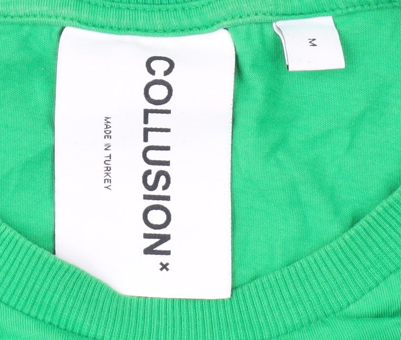 Mens UK Size M COLLUSION Green  T-Shirt