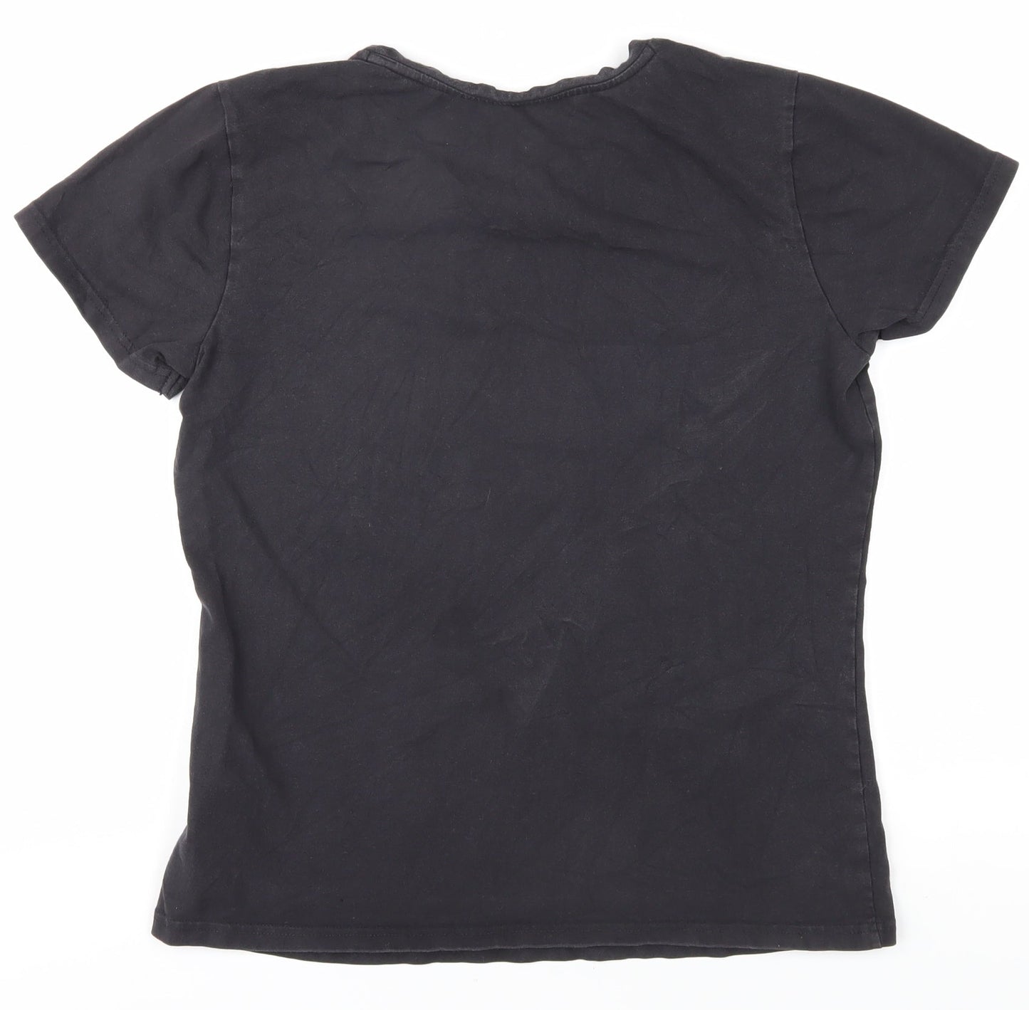 Womens UK Size M Reebok Black Basic T-Shirt