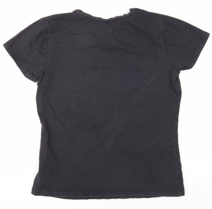 Womens UK Size M Reebok Black Basic T-Shirt