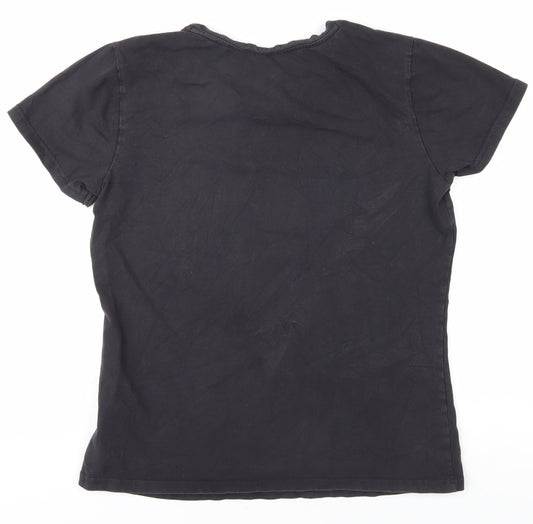 Womens UK Size M Reebok Black Basic T-Shirt