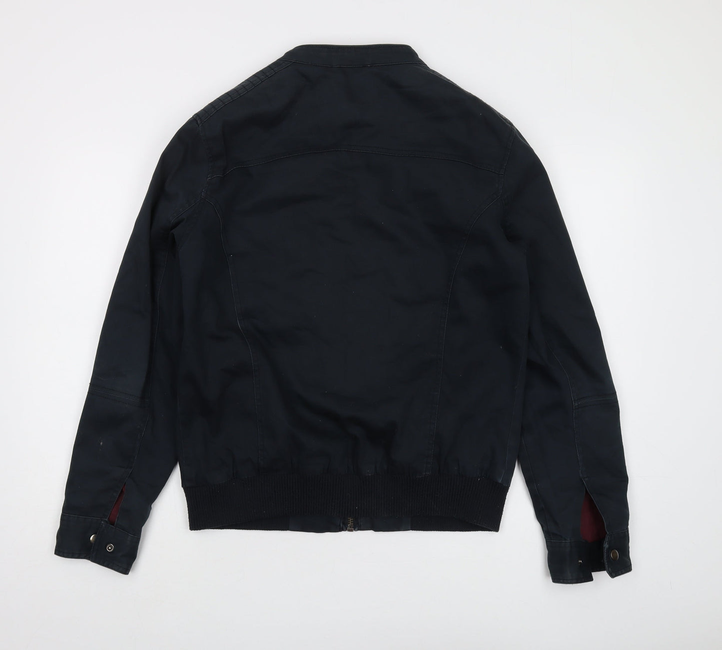 Mens UK Size M River Island Black Motorcycle Jacket