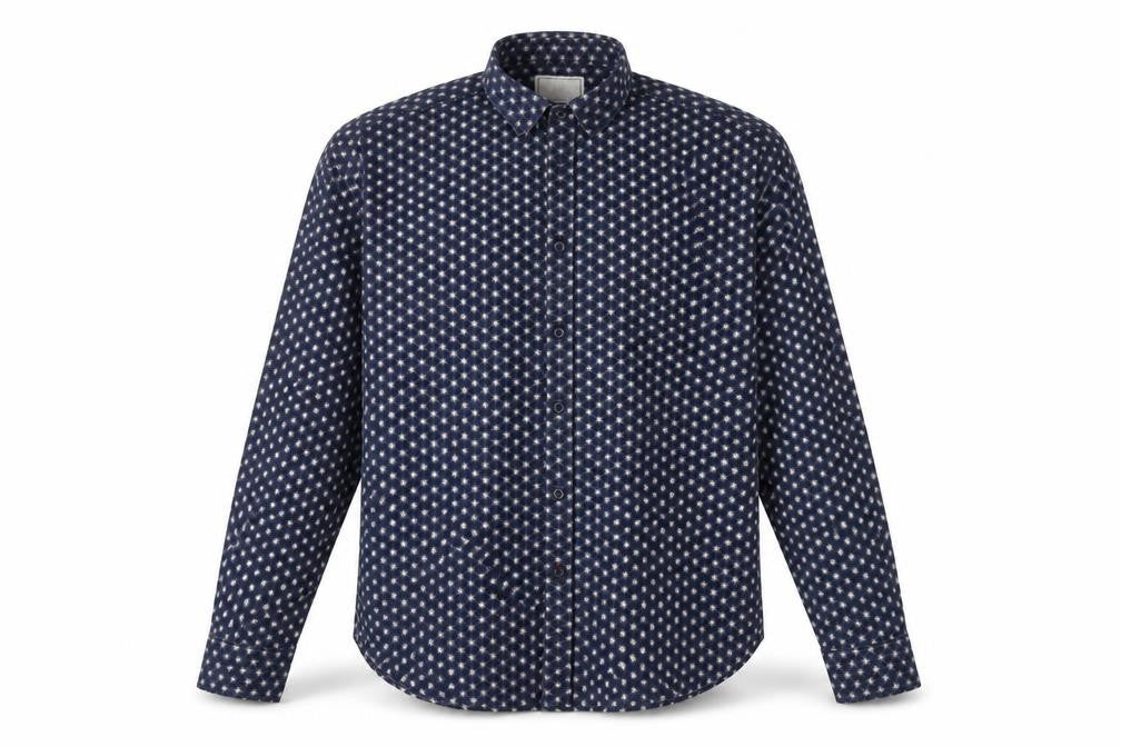 John Lewis Men's Blue Geometric Shirt XL