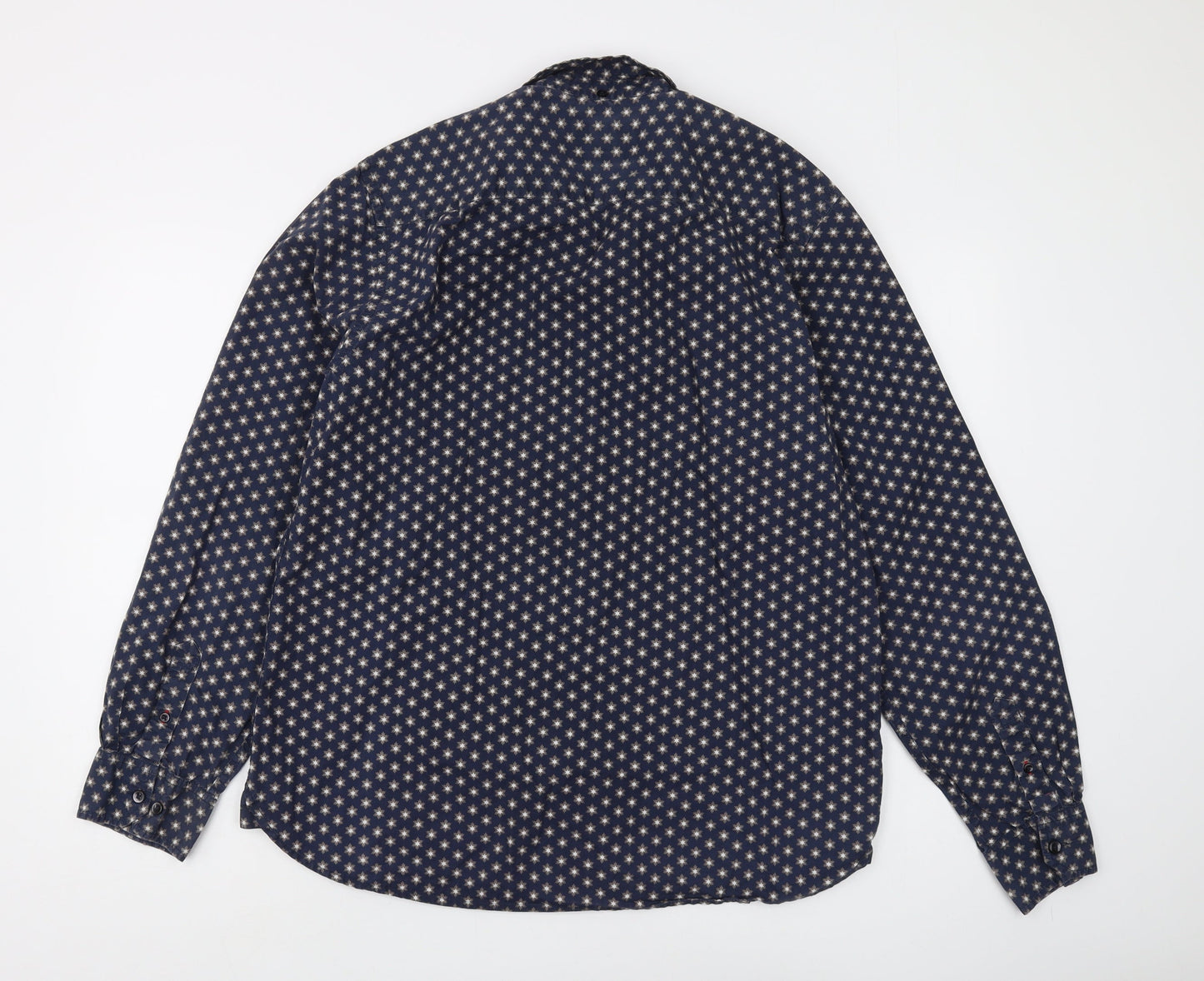 John Lewis Men's Blue Geometric Shirt XL