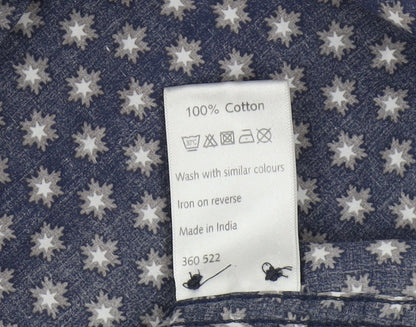 John Lewis Men's Blue Geometric Shirt XL