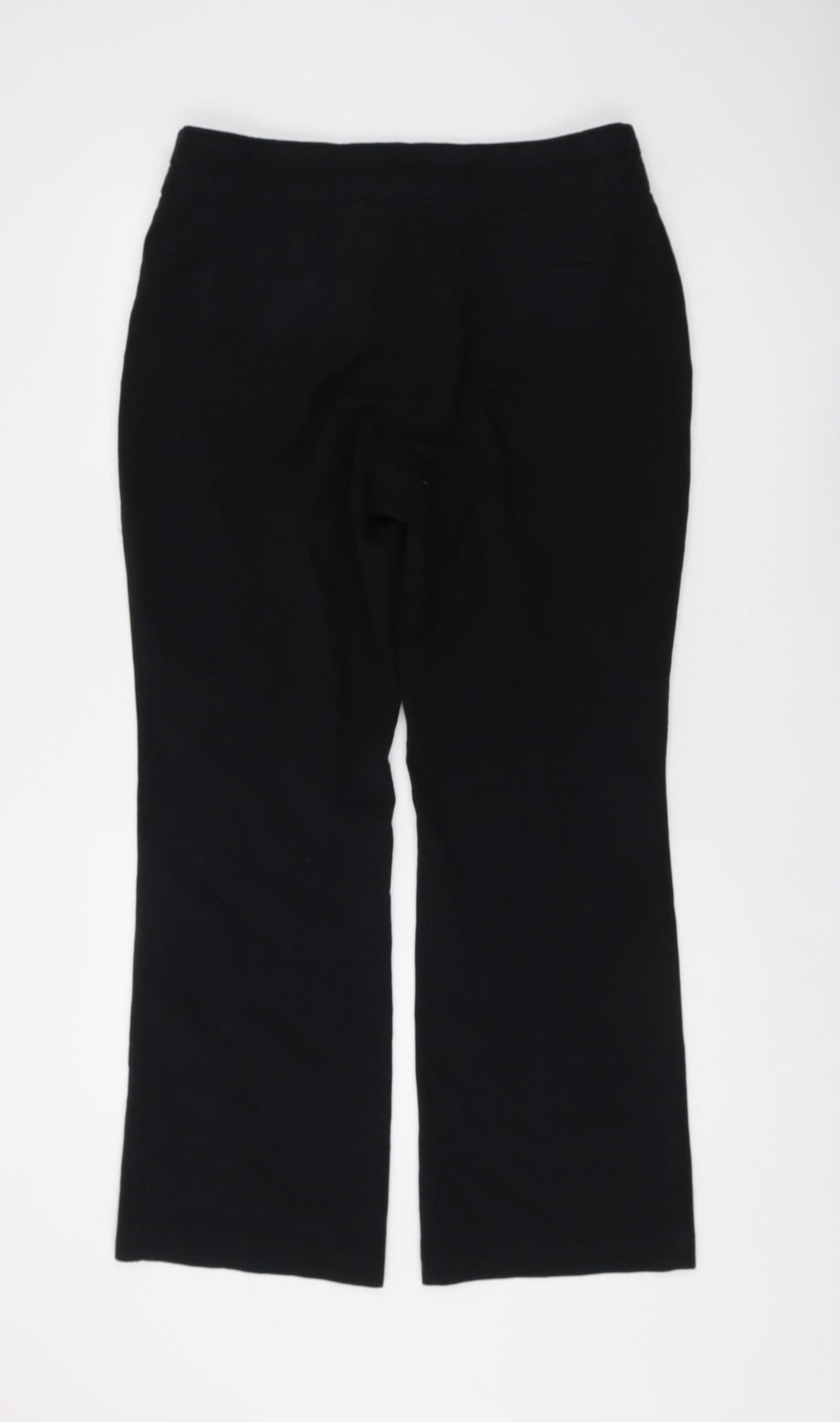 Womens UK Size M Marks and Spencer Regular Fit Dress Pants Black Trousers