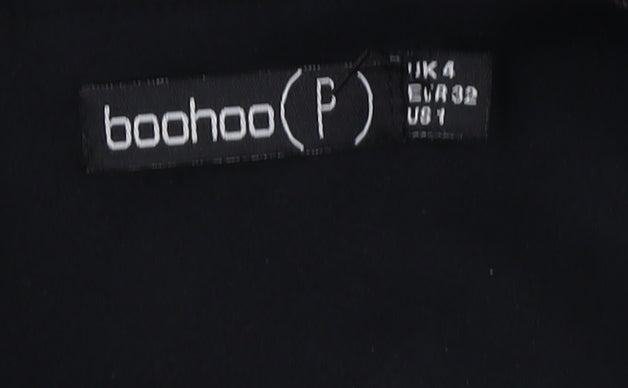 Boohoo Women’s Black Floral Pinafore Dress, Size 4