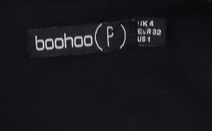 Boohoo Women’s Black Floral Pinafore Dress, Size 4