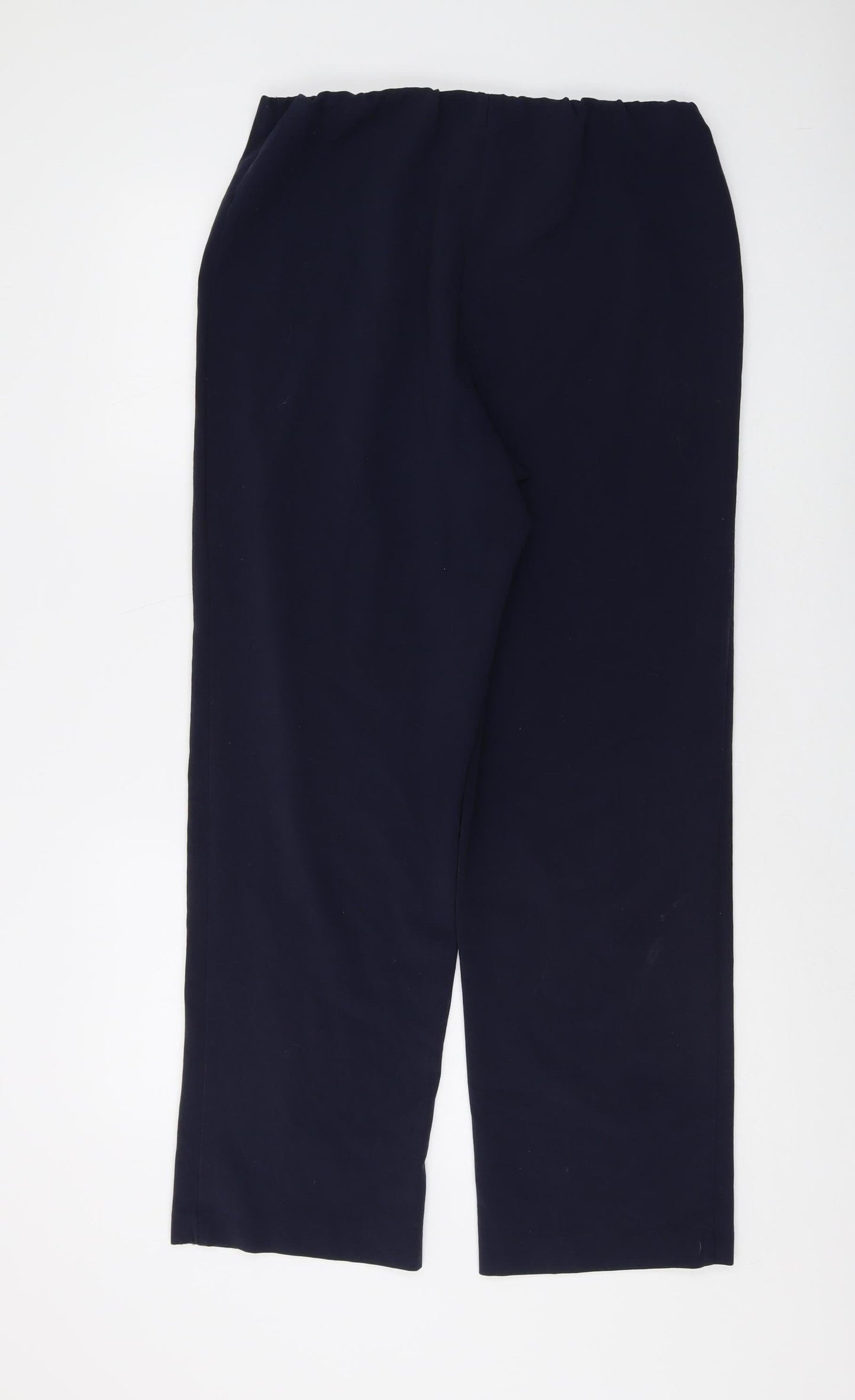 Womens UK Size 14 EWM Regular Fit Straight Blue Trousers