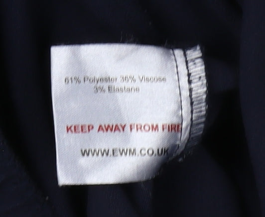Womens UK Size 14 EWM Regular Fit Straight Blue Trousers