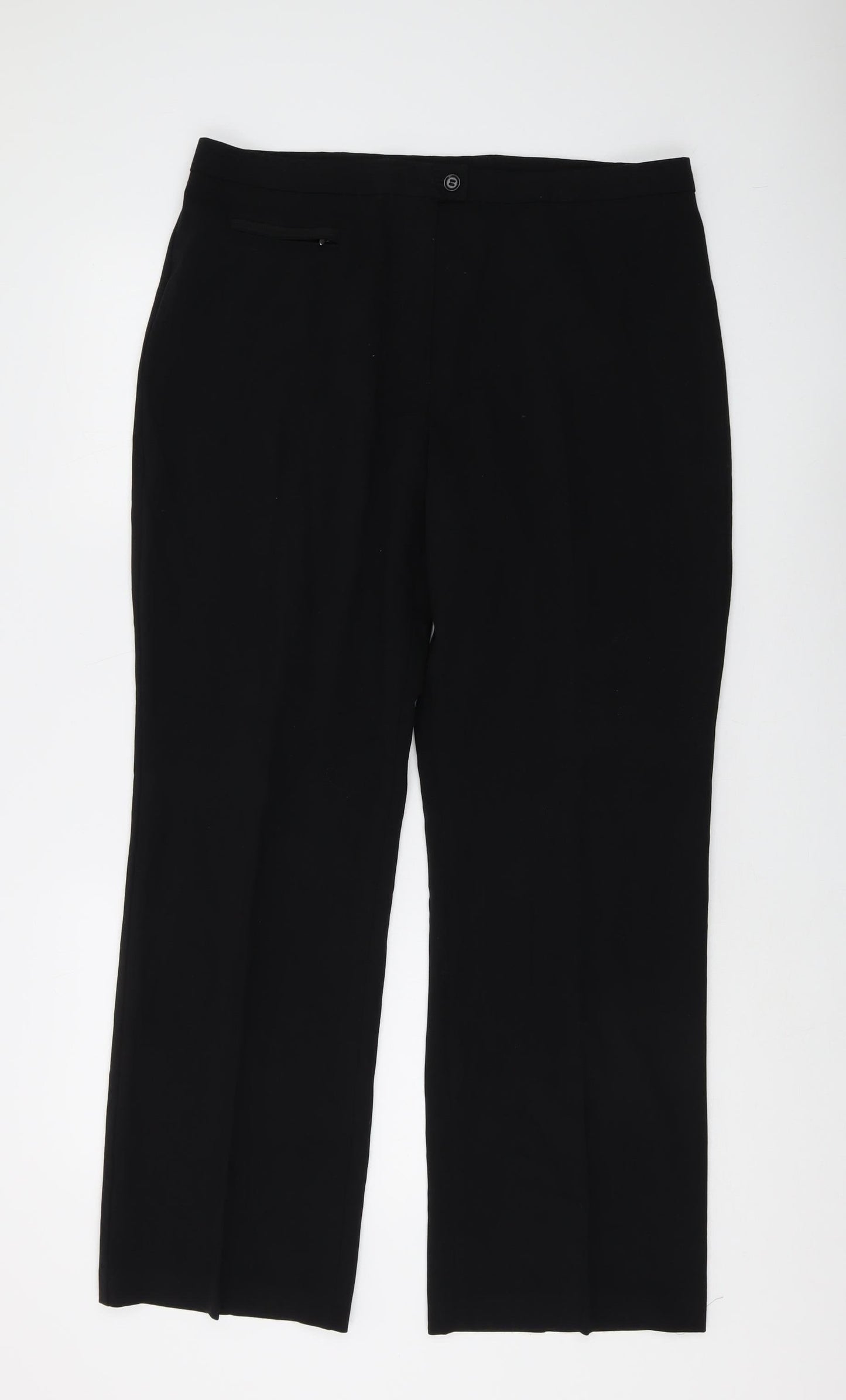 Womens UK Size 16 Marks and Spencer Regular Fit Dress Pants Black Trousers