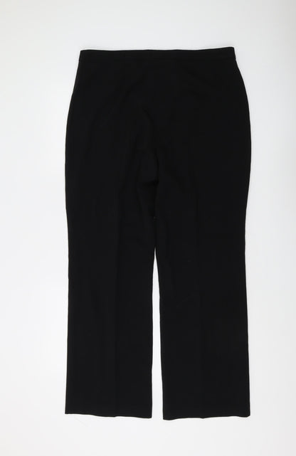 Womens UK Size 16 Marks and Spencer Regular Fit Dress Pants Black Trousers