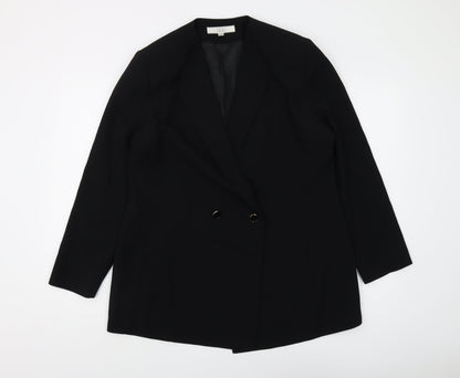 Next Women's Black Double-Breasted Suit Jacket Size 12