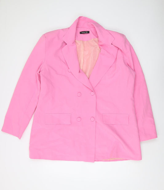 Boohoo Pink Women’s Suit Jacket Size 14