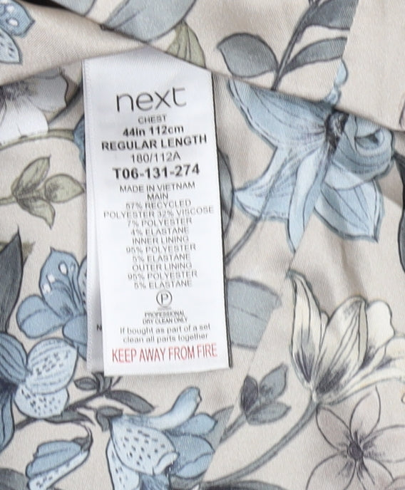 Next Women's Blue Check Suit Waistcoat Regular Size 12