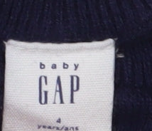 Gap Girls Blue Animal Print Cotton Jumper 4 Years