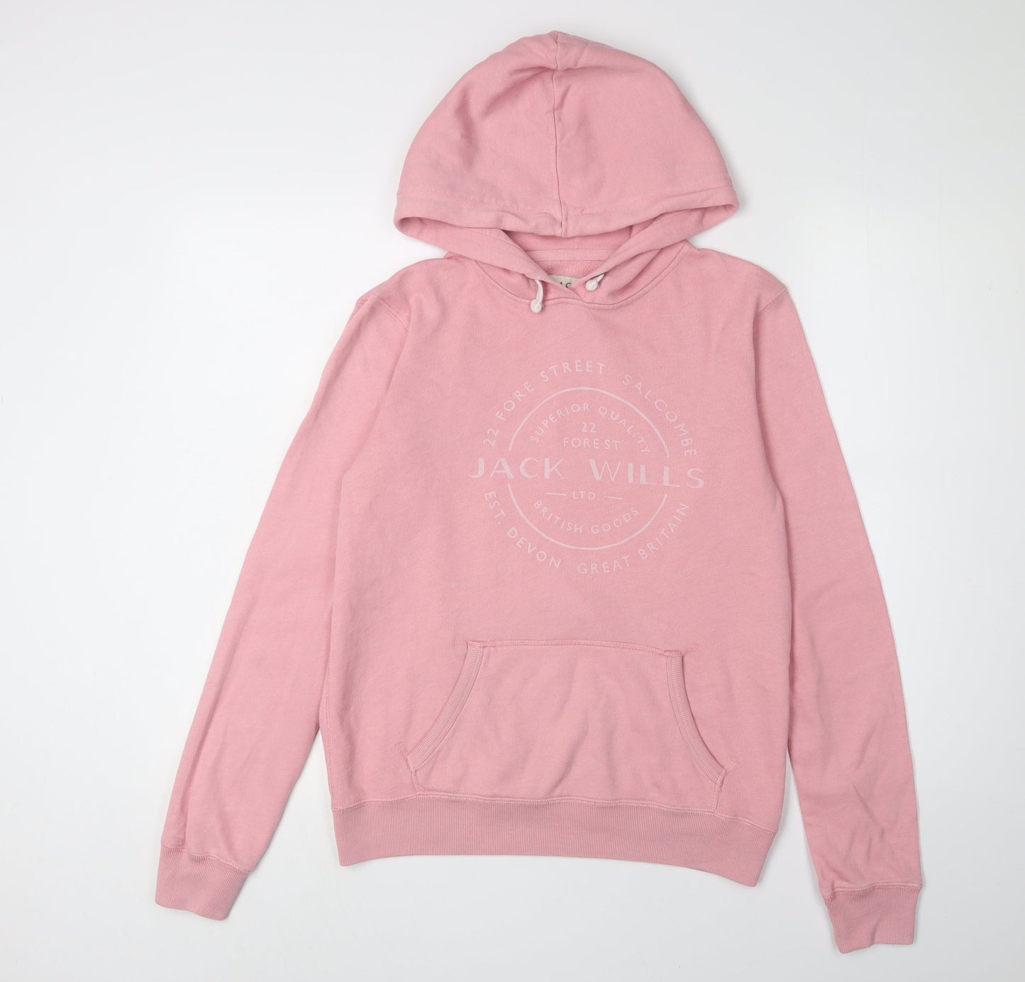 Womens UK Size 8 Jack Wills Pink Pullover Hoodie