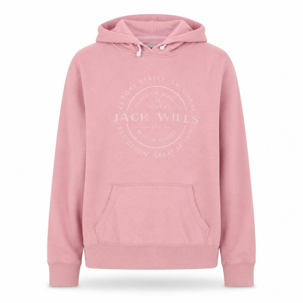 Womens UK Size 8 Jack Wills Pink Pullover Hoodie