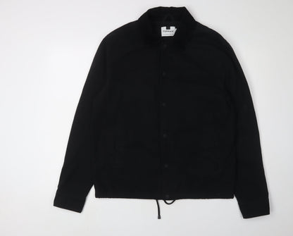Topman Men's Black Button-Up Shirt M Cotton
