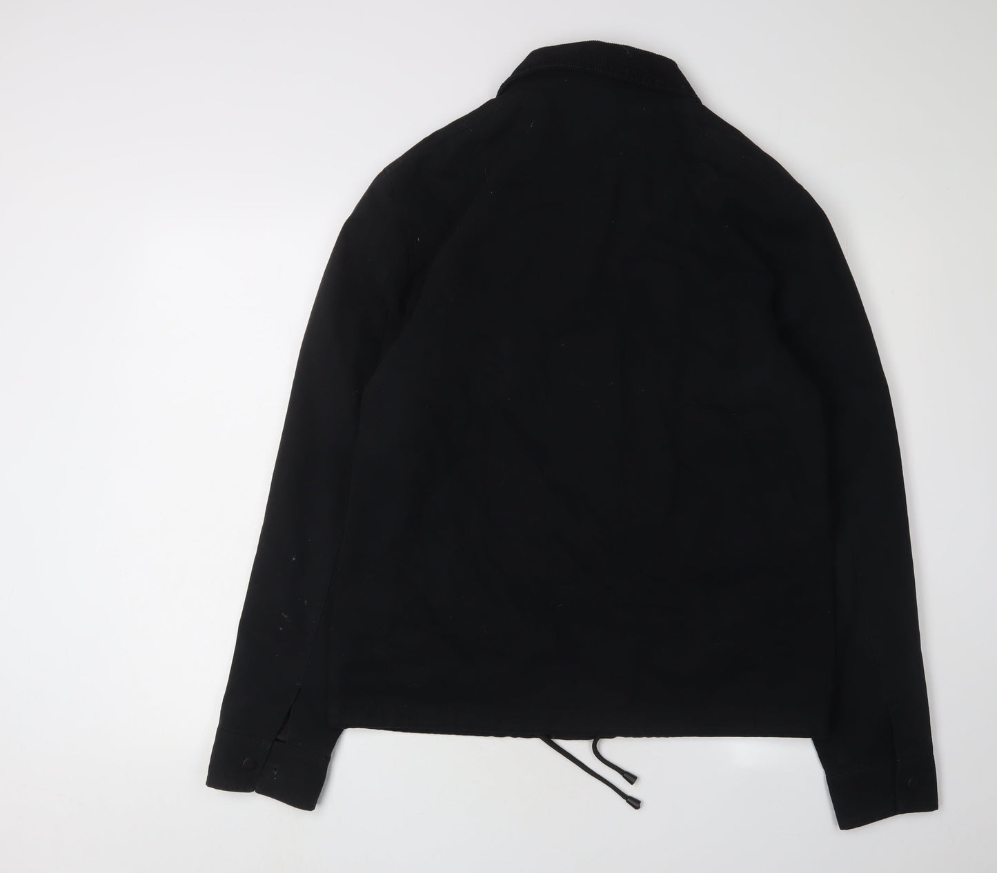 Topman Men's Black Button-Up Shirt M Cotton