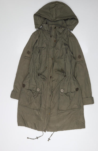 Womens UK Size 8 Marks and Spencer Green Parka Coat
