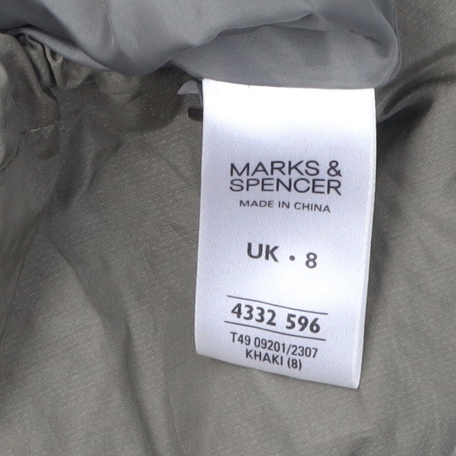 Womens UK Size 8 Marks and Spencer Green Parka Coat